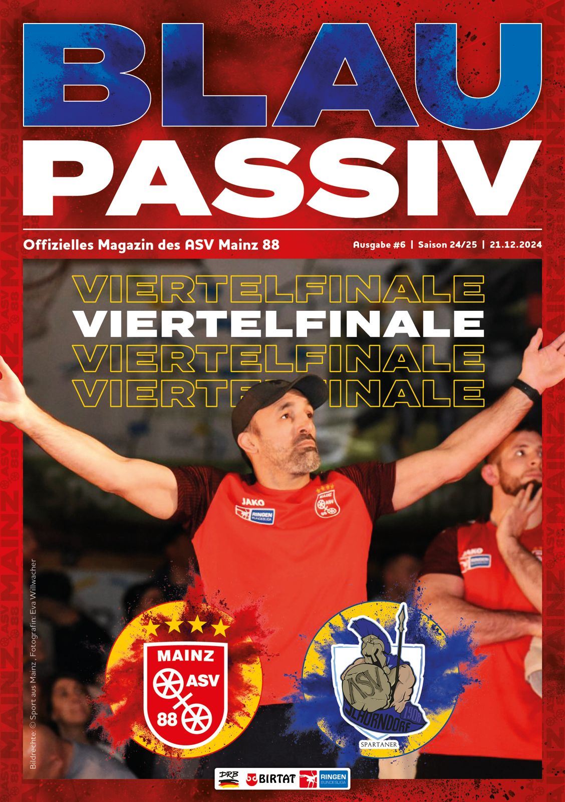 Titelseite: 21.12.2024 ASV Mainz 88 - ASV Schorndorf