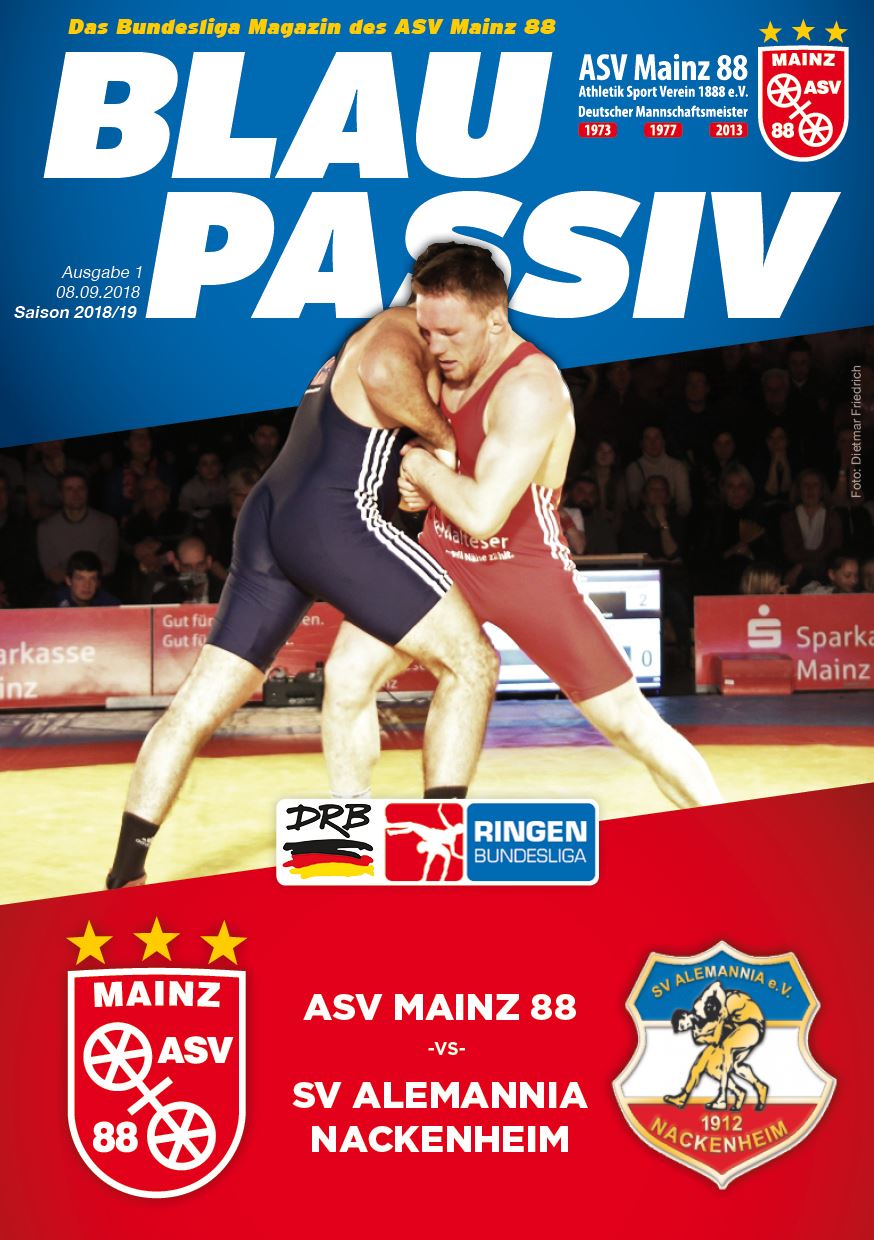 Titelseite: 08.09.2018 ASV Mainz 88 - SV A. Nackenheim