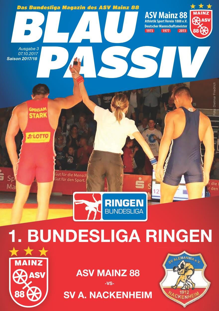 Titelseite: 07.10.2017 ASV Mainz 88 - SV A. Nackenheim