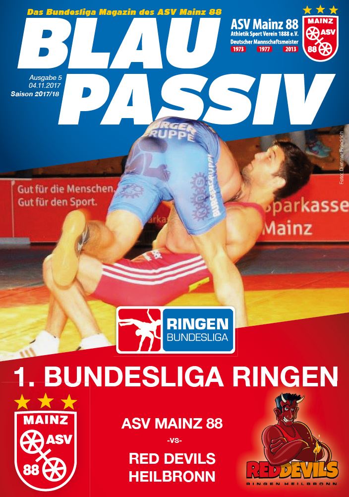 Titelseite: 04.11.2017 ASV Mainz 88 - VFL Neckargartach