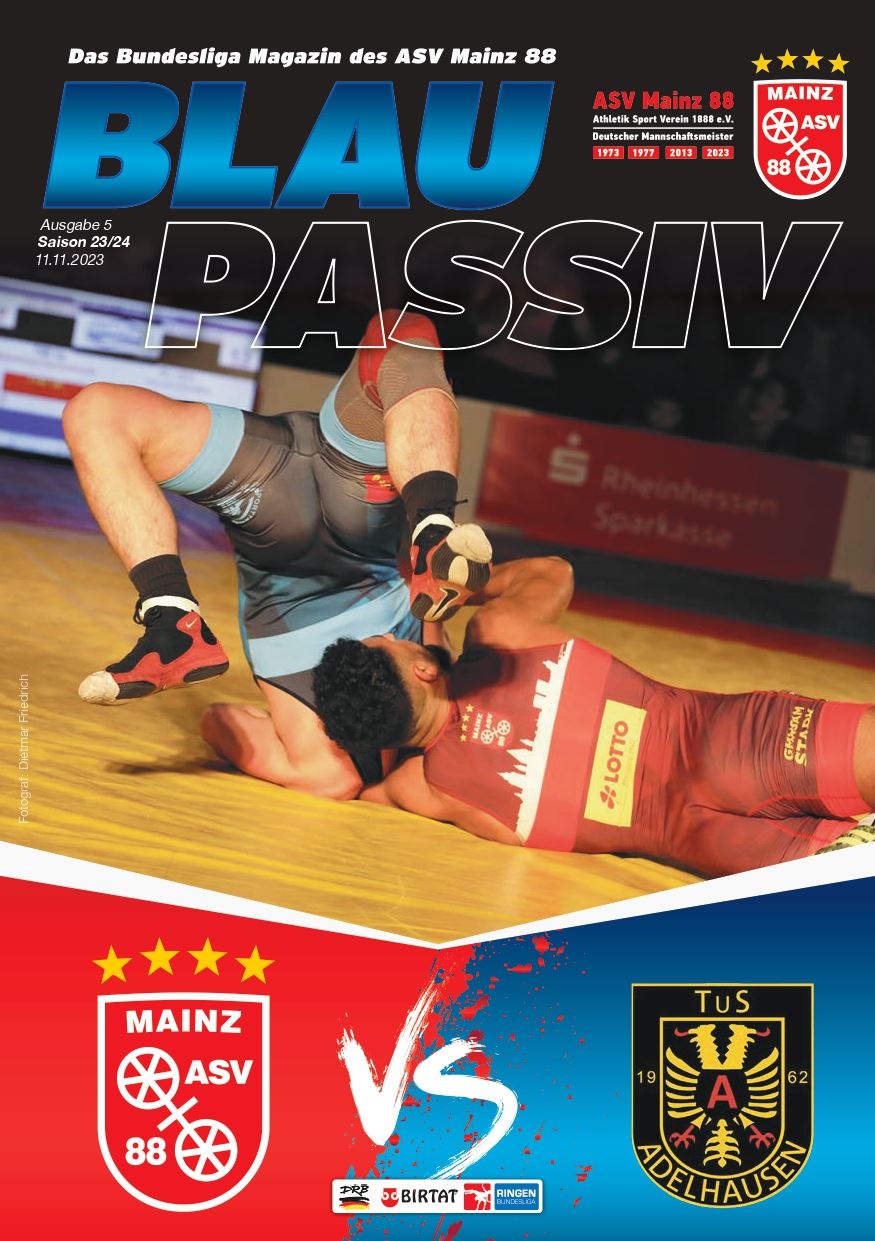 Titelseite: 11.11.2023 ASV Mainz 88 - TuS Adelhausen